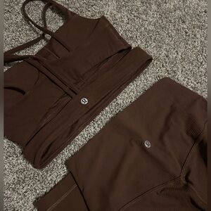 lululemon athletica Chocolate Brown Leggings Set